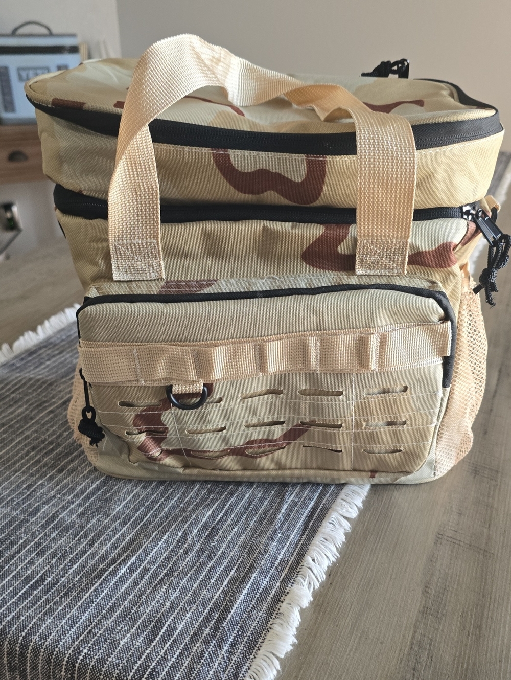 Canvas Tactical Cooler Tote Bag in Desert Camo